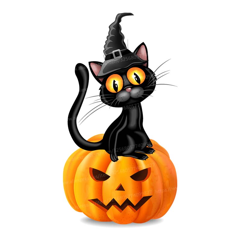 Cute Black Cat Reading Book Wall Sticker Art Mural Living Room Bedroom