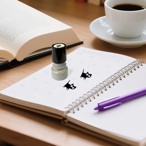 Cute Black Cat Stamp, Reusable Ink Stamp, DIY Craft Art Tool, Scrapbooking Journal Stamp, For Adult Creative Projects