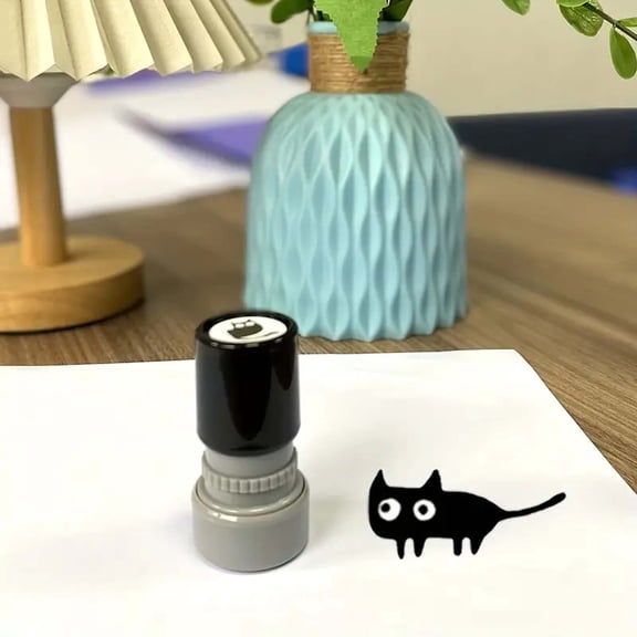 Cute Black Cat Stamp, Reusable Ink Stamp, DIY Craft Art Tool, Scrapbooking Journal Stamp, For Adult Creative Projects