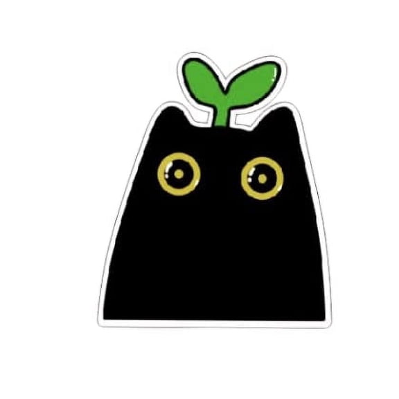 Cute Black Cat Sticker, Pickaboo Kitten Vinyl Sticker Cartoon Meow Adorable Window Cling Pet Lover, Cat Decorations, Cat Gift, 1P