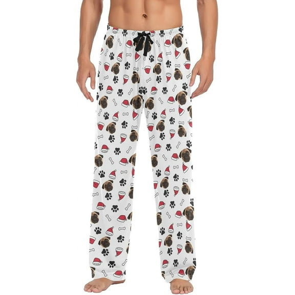 Cute Black Cats Pajama Pants Mens Lounge Pants Straight-Fit Men Pajama Bottoms with Drawstring Pockets