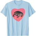 thumbnail image 1 of Cute Black Desert Rain Frog Love Heart Unisex T-Shirt for Men Women Kids Toddler,Light Blue Color,Size 4T, 1 of 5