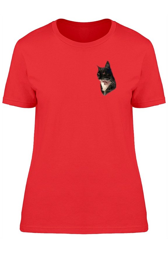 Cute Black Furry Kitten Tee Women's -Image by Shutterstock