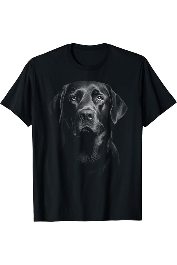Cute Black Labrador Retriever Puppy Dog Face Lab T-Shirt