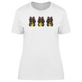 thumbnail image 1 of Cute Black Maneki Neko Kittens T-Shirt Women -Image by Shutterstock, Female x-Large, 1 of 2
