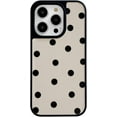 thumbnail image 1 of Cute Black Polka Dots Matte Phone Case Compatible with iPhone 14 Pro 2022,Retro Classy Trendy Slim Sleek One Piece Girly Full Side Print Cover for iPhone 14pro 6.1" White, 1 of 12