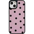 thumbnail image 1 of Cute Black Polka Dots Matte Phone Case Compatible with iPhone 15(NOT Pro) 2023,Retro Classy Trendy Slim Sleek One Piece Girly Full Side Print Cover for iPhone15 6.1" Pink, 1 of 9