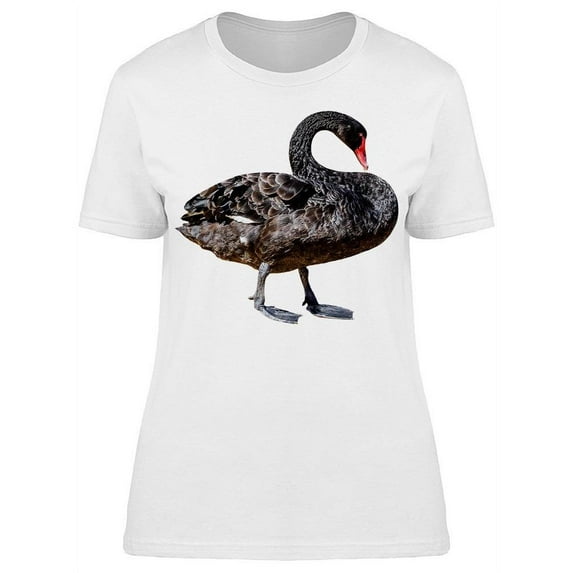 Cute Black Swan Posing T-Shirt Women -Image by Shutterstock, Female Small