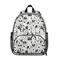 thumbnail image 1 of Cute Black and White Cartoon Line Drawing Dog Backpack Backpack for School,Cute School Bag,Schoolbag with Adjustable Shoulder Straps & Padded Back,13.8"x11.4"x6", 1 of 6