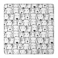 thumbnail image 1 of Cute Black and White Cartoon Line Drawing Dog Square Fitted Tablecloth with Elastic Edge,Square Table Cover,Washable Elastic Table Cover for Home Kitchen Party Decor 36"x36", 1 of 6