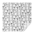 thumbnail image 1 of Cute Black and White Cartoon Line Drawing Dog Square Tablecloth,Waterproof Square Table Cover,Wipeable Spillproof Washable Table Cover for Home Kitchen Party Decor 60"x60"(152x152cm), 1 of 1