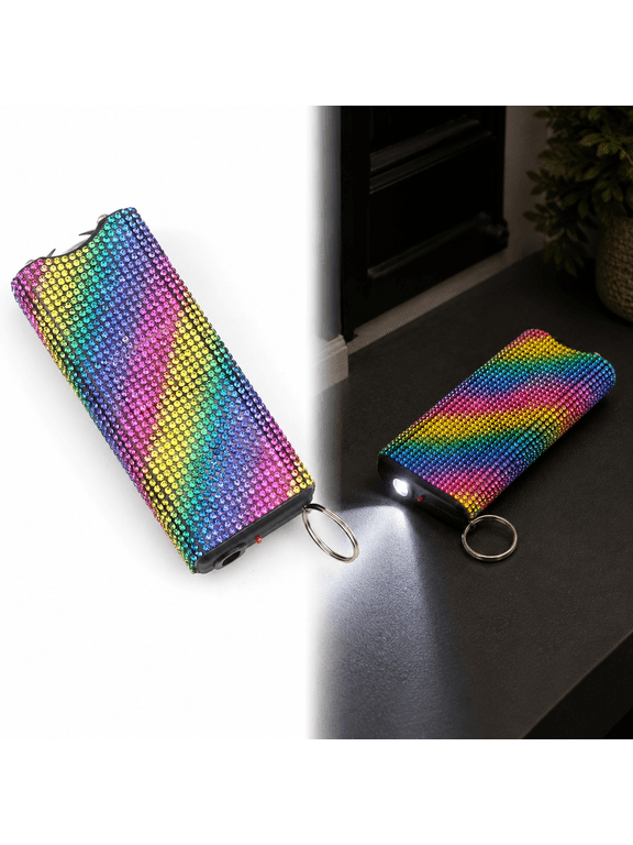 Cute Bling Flashlight Keychain,Rhinestone Bling Torch Keychain,Women Fashion Shinny Style Accessory Matching for Keys,Bags,Ideal Handy Tools Gift for Women