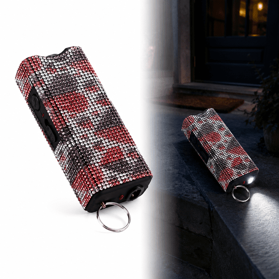 Cute Bling Flashlight Keychain,Rhinestone Bling Torch Keychain,Women Fashion Shinny Style Accessory Matching for Keys,Bags,Ideal Handy Tools Gift for Women