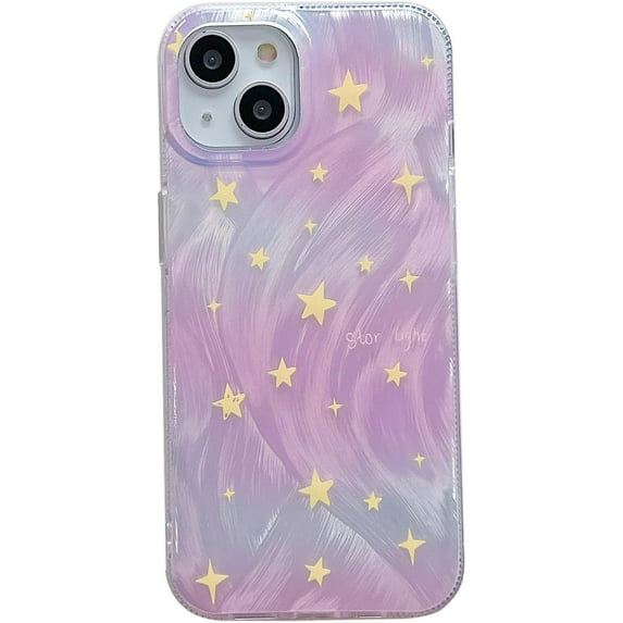 Cute Bling Glitter Laser Cat Bow Star Soft Phone Case Compatible with iPhone Case (Star,iPhone 11)