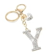 thumbnail image 1 of Cute Bling Initial Letter Keychain - Cute Resin Pendant with Heart Design, Personalized Alloy Key Gift for Car, 1 of 8
