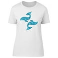 thumbnail image 1 of Cute Bllue Ethnic Whales T-Shirt Women -Image by Shutterstock, Female XX-Large, 1 of 4