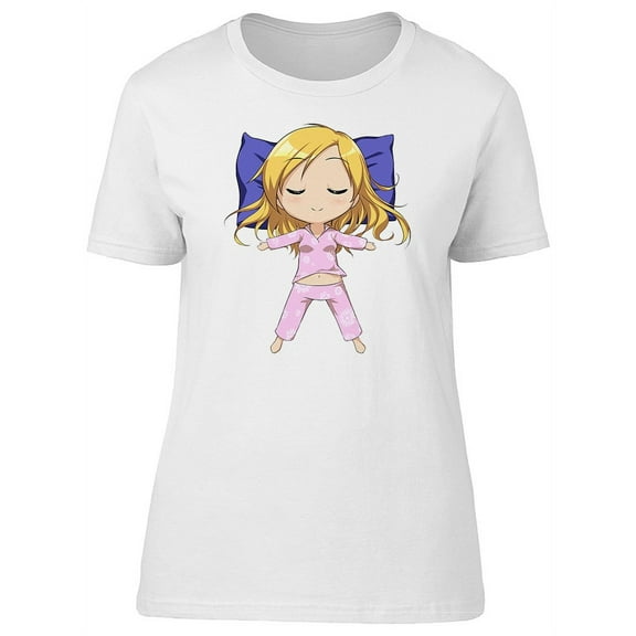 Cute Blonde Girl Sleeping T-Shirt Women -Image by Shutterstock, Female XX-Large