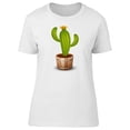 thumbnail image 1 of Cute Blooming Cactus Cartoon T-Shirt Women -Image by Shutterstock, Female Medium, 1 of 4