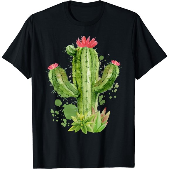 t-shirtCute Blooming Cactus Flowers I Cacti Succulents T-Shirt mens t shirt，white，women，funny，misfits，men，journey