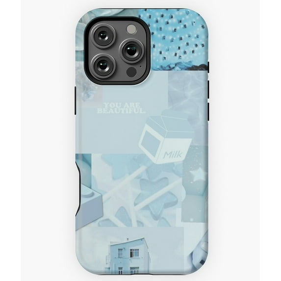 Cute Blue Aesthetic Collage Vibe N7180 Phone Case for iPhone 17 16 15 14 13 12 11 Pro Max