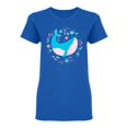 thumbnail image 1 of Cute Blue Artistic Whale Shaped T-Shirt Women -Image by Shutterstock, Female Large, 1 of 2