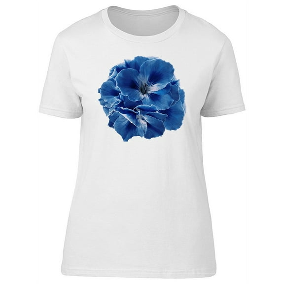 Cute Blue Begonias Bouquet T-Shirt Women -Image by Shutterstock, Female Small