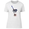 thumbnail image 1 of Cute Blue Bird In Watercolor Tee Women's -Image by Shutterstock, 1 of 2