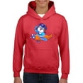 thumbnail image 1 of Cute Blue Bird Riding Airplane Hoodie Juniors -Image by Shutterstock,  Medium, 1 of 4