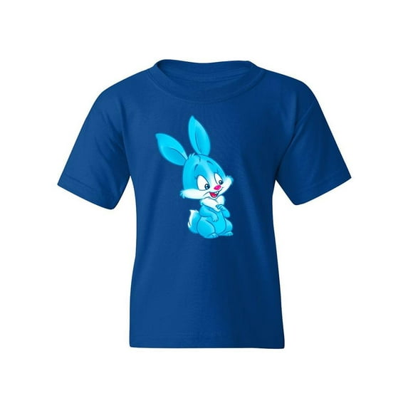 Cute Blue Bunny T-Shirt Juniors -Image by Shutterstock, Large