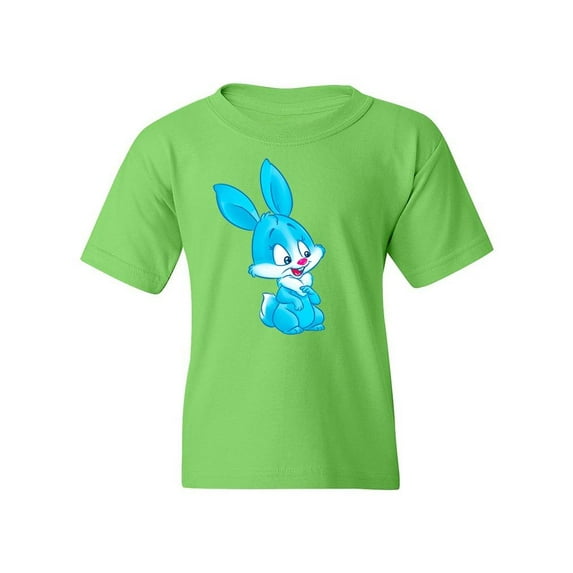 Cute Blue Bunny T-Shirt Juniors -Image by Shutterstock, Small