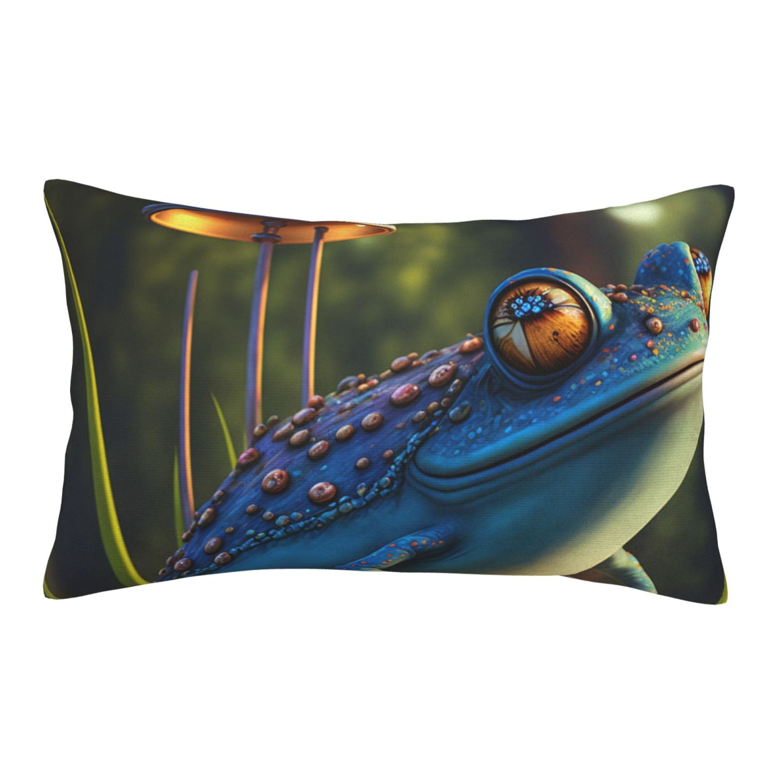 Cute Blue Frog Toddler Pillowcases 14" x 20" Kids Pillowcases for