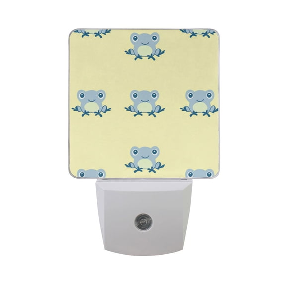 Cute Blue Frogs LED Night Light with Smart Sensor Plug Into Wall Dusk to Dawn 2 packs