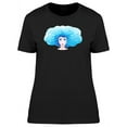 thumbnail image 1 of Cute Blue Hair Mermaid Lady T-Shirt Women -Image by Shutterstock, Female 3X-Large, 1 of 2