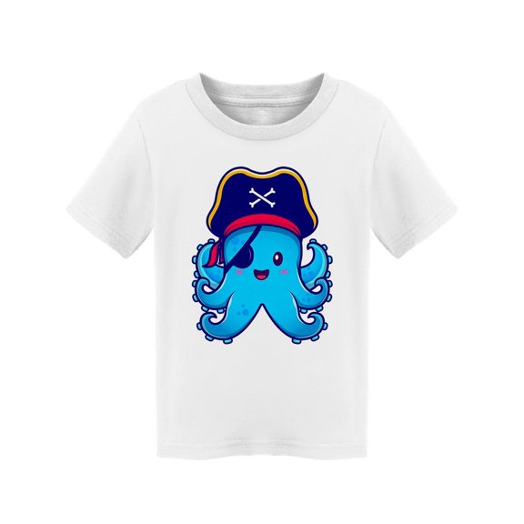 Cute Blue Pirate Octopus T-Shirt Toddler -Image by Shutterstock,  2 Toddler
