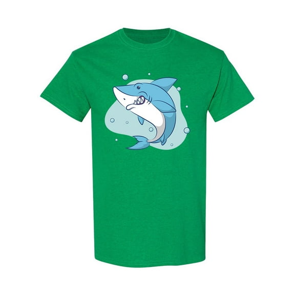 Cute Blue Shark  T-Shirt Men -Image by Shutterstock, Male x-Large