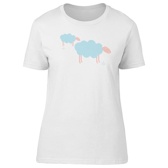 Cute Blue Sheeps Tee Women's -Image by Shutterstock