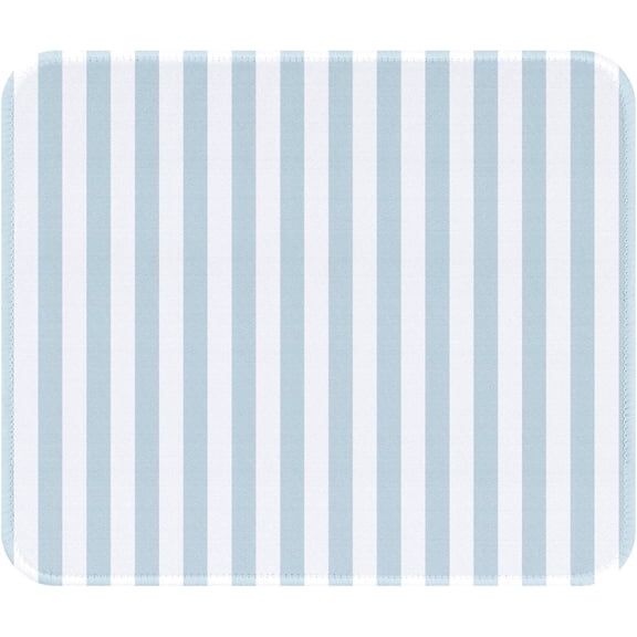 Cute Blue Stripes Mouse Pad, Waterproof Aesthetics Mouse Pads Design, Non-Slip Rubber Base Computer Simple Funny Mousepad,Small Mouse Mat Desk Accessories,Light Blue