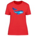 thumbnail image 1 of Cute Blue Whale In Watercolor T-Shirt Women -Image by Shutterstock, Female Small, 1 of 2