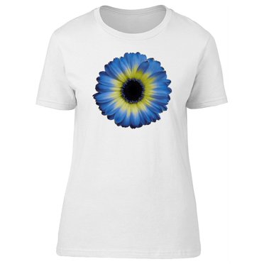 Cute Blue Yellow Flower T-Shirt Women -Image by Shutterstock, Female x-Large