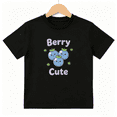 thumbnail image 1 of Cute Blueberry Girls Graphic Tee, Funny Berry Cute Fruit 100% Cotton Kids Short Sleeve T-Shirt, 1 of 5