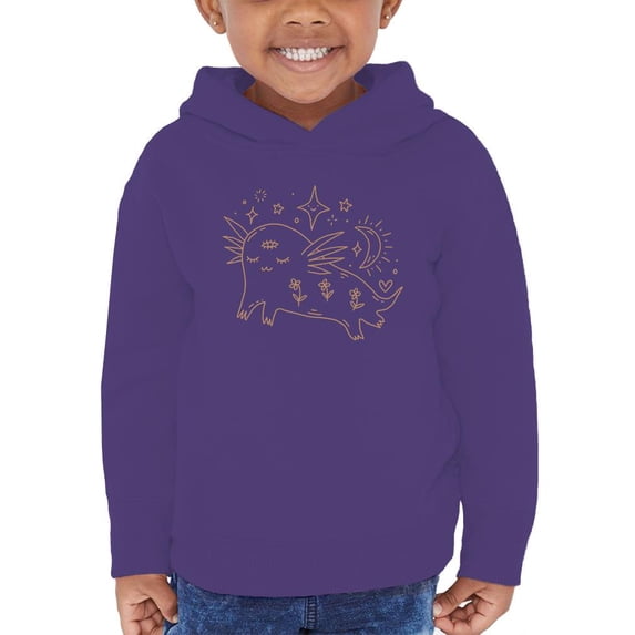 Cute Boho Baby Mystical Axolotl Hoodie Toddler -Image by Shutterstock, 2 Toddler