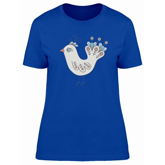Cute Boho Bird Doodle Tee Women's -Image by Shutterstock