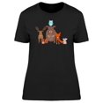thumbnail image 1 of Cute Boho Forest Animals Cartoon T-Shirt Women -Image by Shutterstock, Female XX-Large, 1 of 2