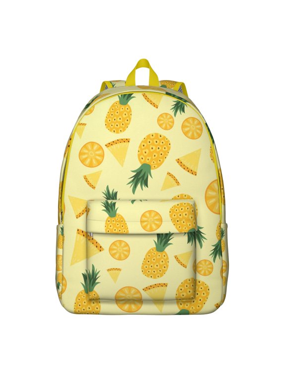Cute Boho Waist Bag with Pineapple and Floral Pattern – Bright Tropical Print, Golden Yellow Design, Fresh Summer Look