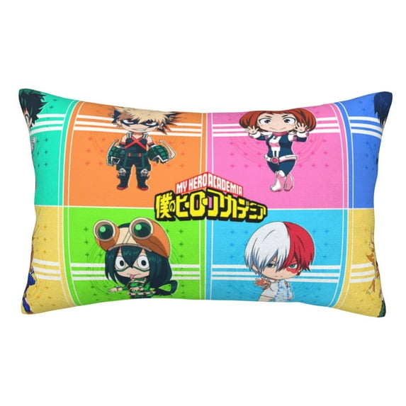 Cute Boku My Hero Academia Pillowcase Cushion Pillow Covers With Hidden Zipper Pillow Case Decor For Bed Dorm Sofa Couch Car 20"x30"