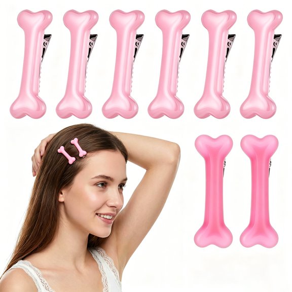 Cute Bone Hair Clips (8-Pack) – Trendy Dog Bone Hair Accessories for Women & Girls, Playful & Lightweight Hair Pins for Halloween Cosplay Costume Party Daily Wear