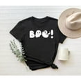 thumbnail image 1 of Cute Boo Ghost Graphic Tee Funny Halloween Design Spooky Season Thanksgiving Comfort T-Shirt Black S-5XL, 1 of 5