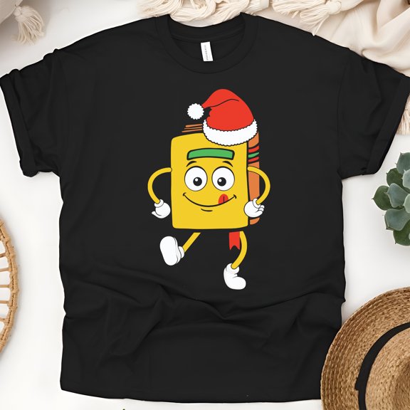 Cute Book Character T-Shirt | Funny Reading Lover Tee | Happy Book Gift Shirt, Black, Size S