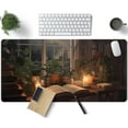 thumbnail image 1 of Cute Book Lover Desk Mat Dark Academia Mouse pad XXL Large Extended Mousepad Gaming Desk Pad with Stitched Edges, Cozy Lofi Deskmat Laptop Computer Keyboard and Mouse Mat Decor Pad, 31.5x15.7 in, 1 of 6