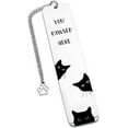 thumbnail image 1 of Cute Bookmarks for Women Funny Black Cat Bookmarks for Book Lovers Paw Bookmark Book Lovers Gifts Reader Gifts Bookworm Bookish Gifts Halloween Basket Stuffers, You Pawsed Here, 1 of 4